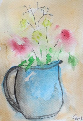 Flower study 2019 - watercolour by Graham with Yalding Art Group