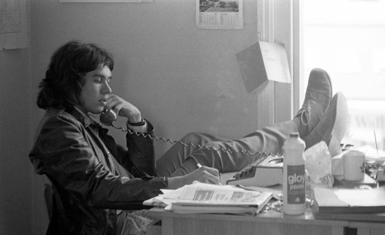 Graham in typical work pose, taken by fellow trainee Tony Byers in 1971