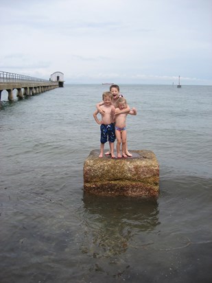 Bembridge: waiting to watch the lifeboat launch - July 2007