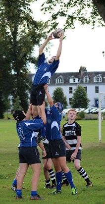 A great line out with Dunfermline Rugby Club - September 2013