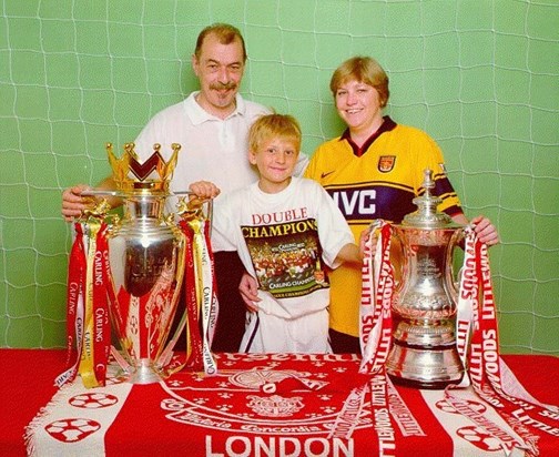 Richard, Barbara & James after the double winning season 1998