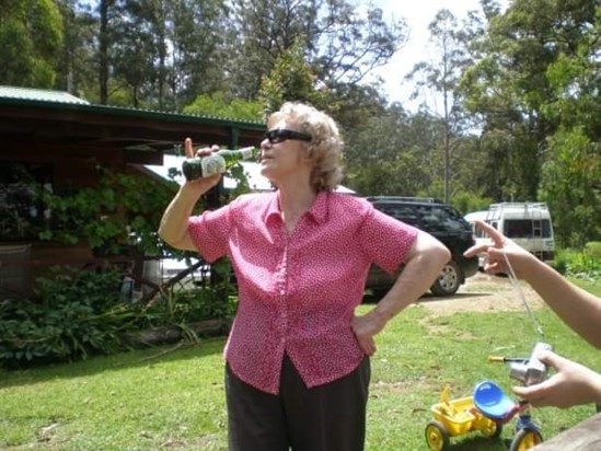 Mum posing in Australia, 2008