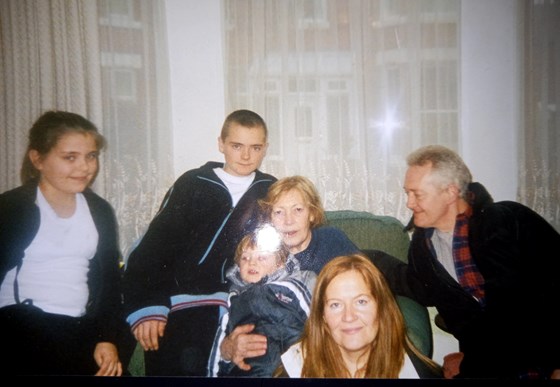 Fiona, Liam, Nana holding Tyler, Joe and Christine