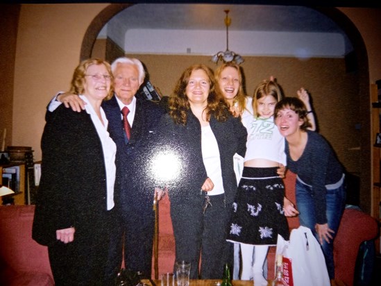 Nana, Grandad, Christine, me  Sian & Faye