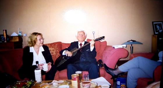 Grandad serenading Nana