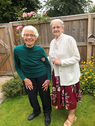 Ann and Sylvia, taken in Ann's lovely garden, summer of 2020 (in between lockdowns) xx