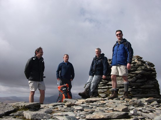 Spike, Dave, Nick and Michael - 'Old Gits' walk Coniston 2013