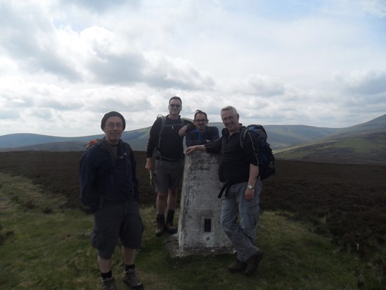 'Old Gits' walk The Cheviot 2014