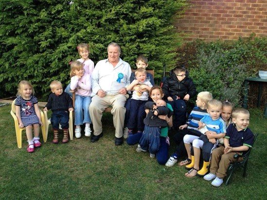 great grandad with some of his great grandchildren