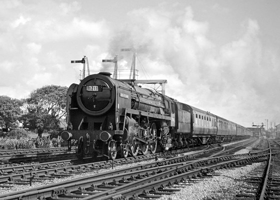 Enthusiastic about railways and model railways, and a talented photographer. John took this photo age 15 in Prestatyn, north Wales