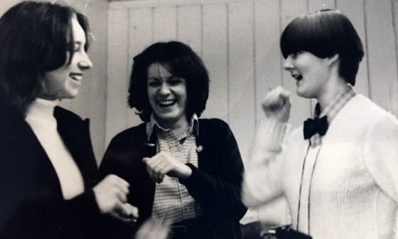 Me with Jacky Gold & Josephine Sunderland Baston School 1978