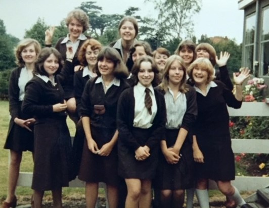 Baston School class of 1977 Jacky Gold at front of photo