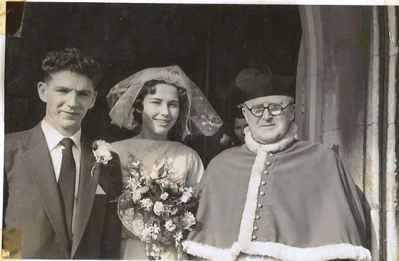my mum and dad, Margaret and Bernard on their wedding day 28/2/1959