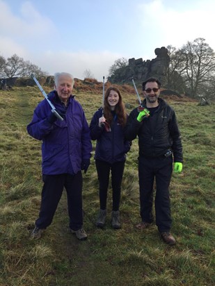 John, Pippa and Rick at Robin Hood's Stride on New Years Day 2020! 
