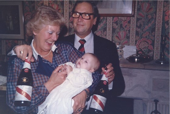 Mum and dad christening Clare