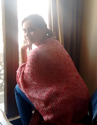 On our trip to Jaipur, day 1. Ro loved this poncho wayyy too much :)