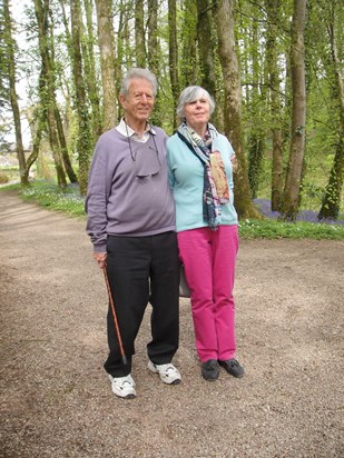 Jean and Chris at Aberglasney Gardens (Carmarthenshire) a few years ago