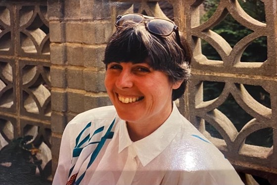 Jean in the Gillespie's garden at Crosby Hill Drive (1987)