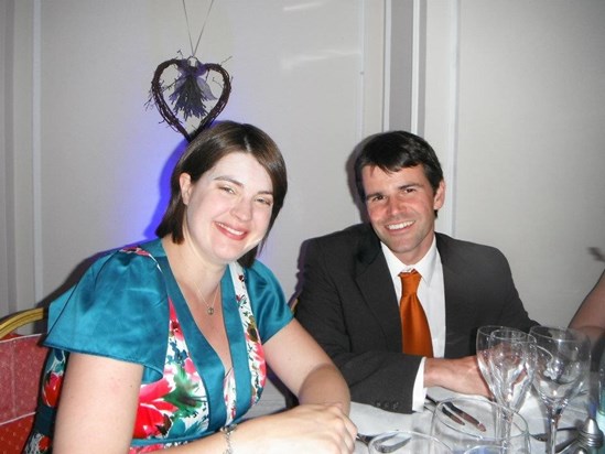 Richard and a glowing (heavily pregnant) Anja at our wedding