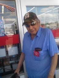 my Daddy standing at Kmart with his new shades 