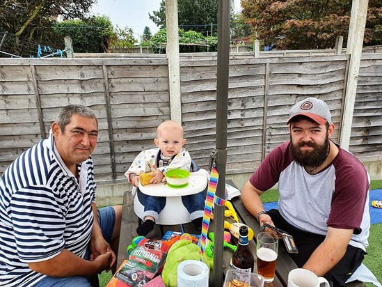 Three generations of Dartnell men setting the world to rights