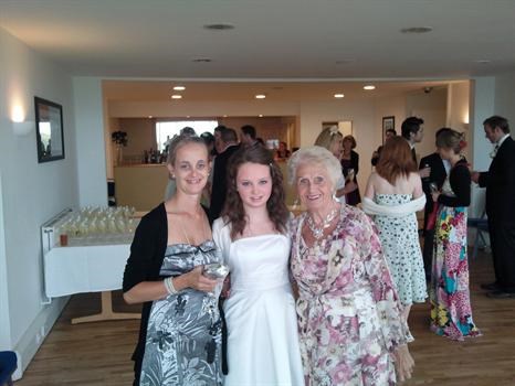 Keiths wife Jean and grand-daughters Kirsty and Carly