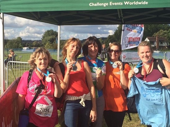 Thames Path challenge with the girls from Abbvie
