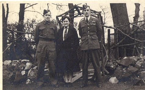 Mom with a little weight on with her brothers Den & Eric on leave from war duties in 1943