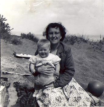 Mom and me when I was aprox 18 months old at Ilfracombe