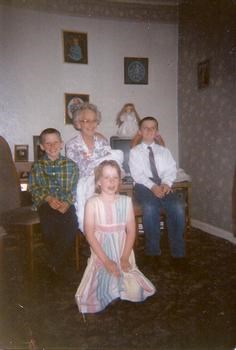 September 1997 Mom youngest and 4th Grandchild Christening with all for of the Grandchildren
