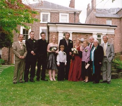 The immediate family at our wddding 5th May 2007