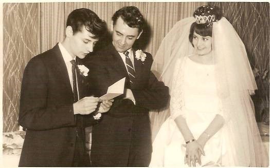 Richard as best man at David and Wendy's wedding 1965