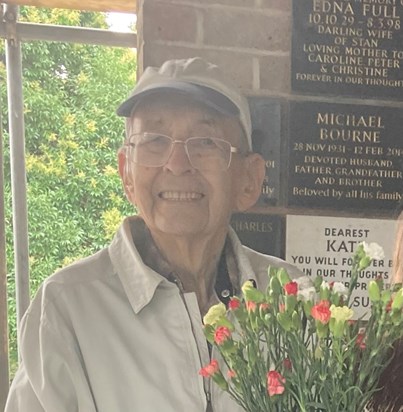 This is my last treasured quality time with Dad. We took flowers for my Mum to Salisbury Crematorium every year. You will be missed so much Dad by me and all my family in Wales xx