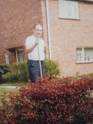 John, so often found in the garden or on the allotment