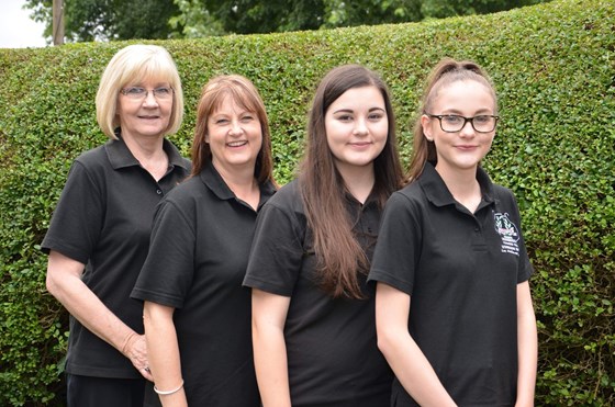 Nan, Tracey, Moll, Alice - 3 generations of women in Lydbrook band 