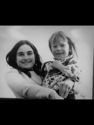 My favourite photo of Auntie Sally and me in the 70's. One of many visits I looked forward to as a little girl. xxx