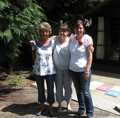 Nanny Joy with her 2 daughters