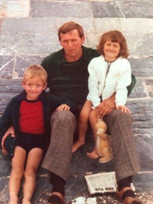  Dad, Darren and myself on a little trip to the beach, he loved to wear socks with his sandals ?? 