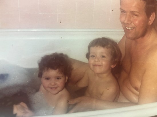 One of my favourite pictures of Dad, Darren and myself from when we was little xx