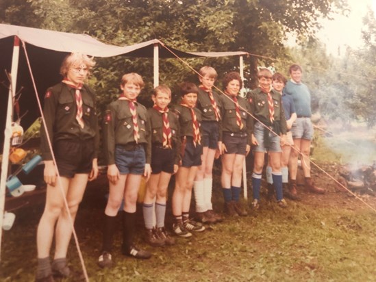 Dad and Darren with the scouts xx