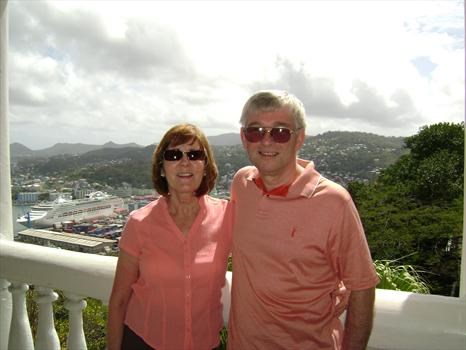 Sue and Mike in Antigua