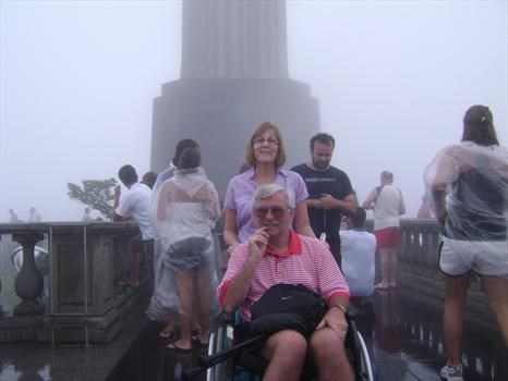 Mike and Sue at the Statue of Christ The Redeemer in Rio de Janeiro