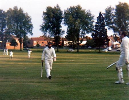 Mike playing cricket for Dulwich Hamlet Old Boys