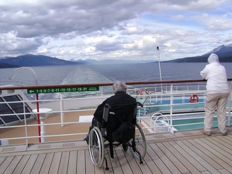 Mike enjoying the glaciers from the Beagle Passage