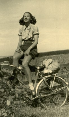 Sheila on a cycling holiday 1950?