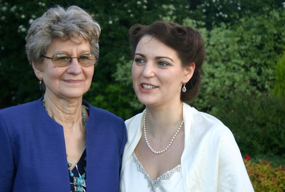 Sheila with grand-daughter Esme at her wedding 2009