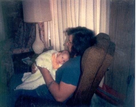 Dad with Hollie as a baby