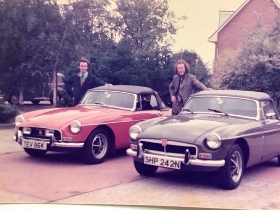 Keith and Chris with their "loved ones" in 1975