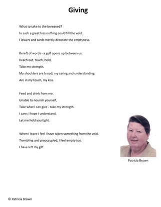 Giving - Poem by Pat Brown