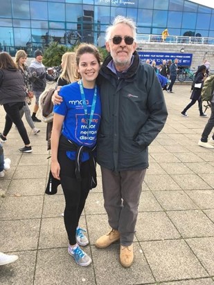 Dave with Ellie, Great South Run, 20/10/19